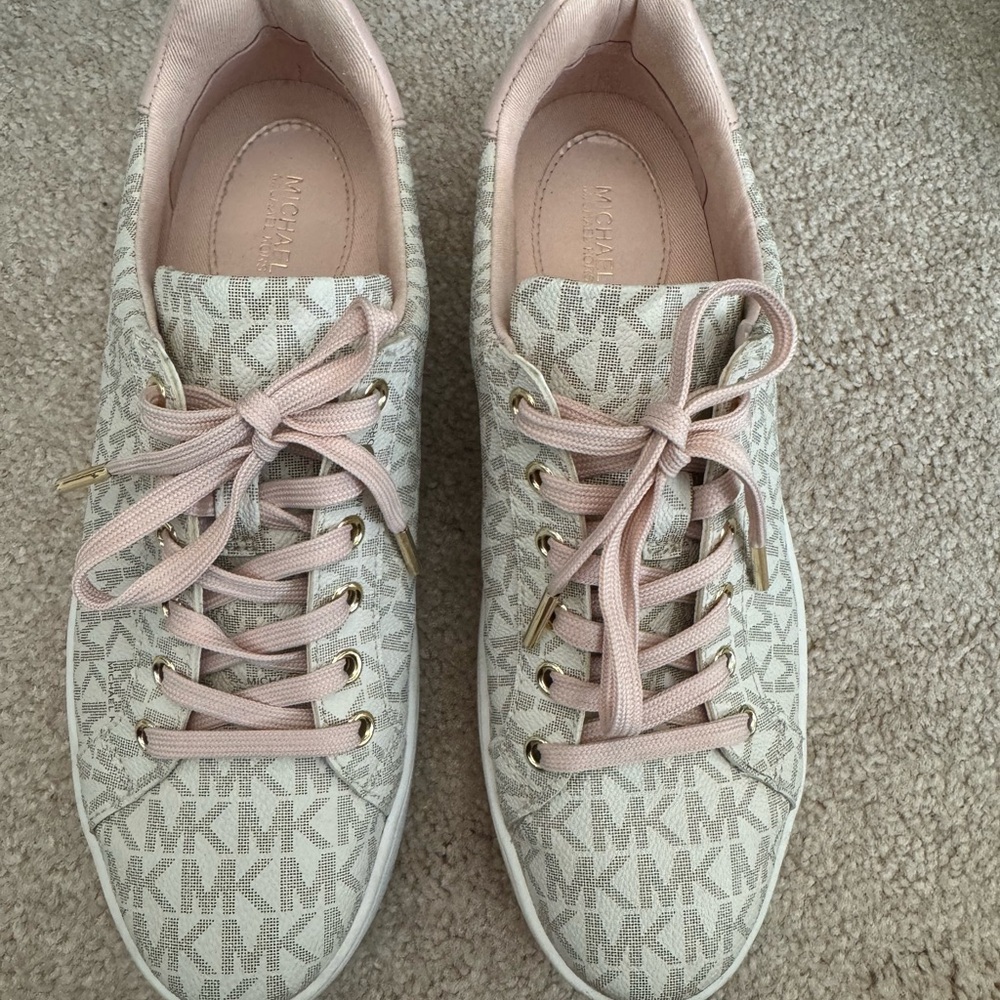 Michael Kors (Size 9) Pink/Cream/Grey Sneakers